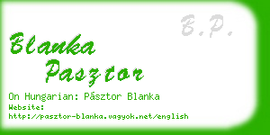 blanka pasztor business card